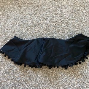Black, off the shoulder swim top, XS